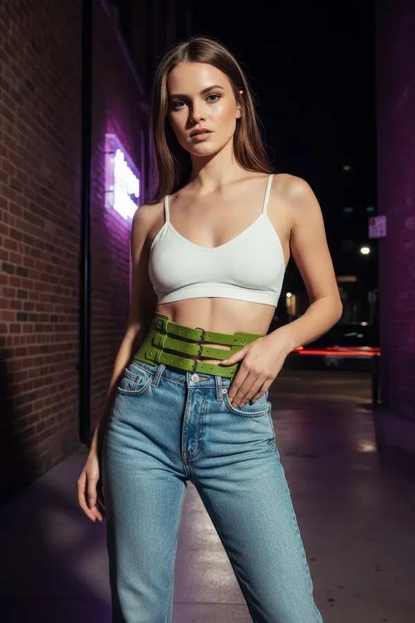 Triple Buckle Faux Leather Corset Waist Belt