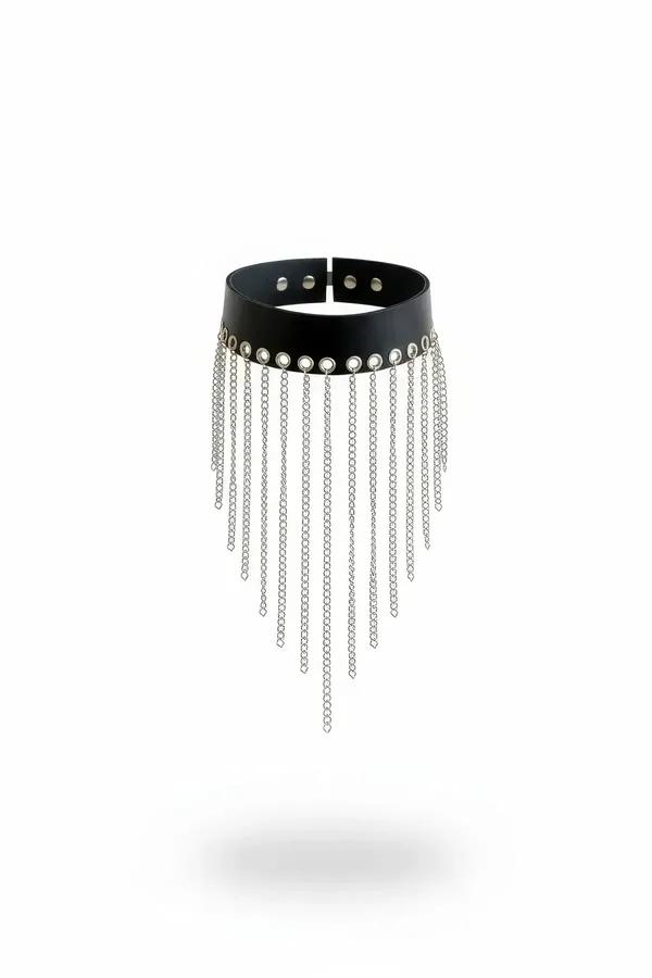 Choker with Cascading Chain Fringe