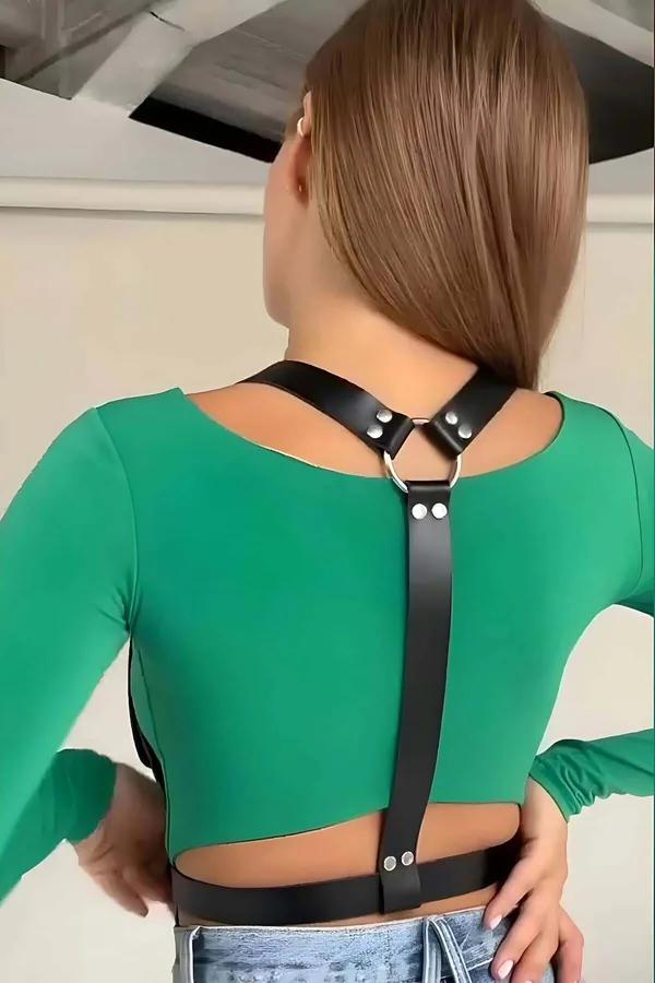 Adjustable Shoulder Harness with Statement O-Rings