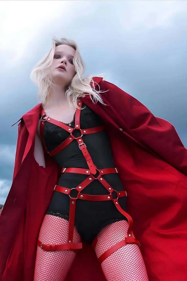 Adjustable Faux Leather Full Body Harness