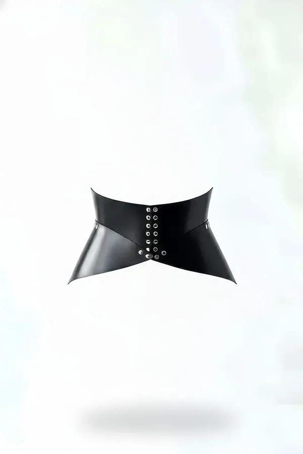 Sculpted Waspie Corset Belt with Eyelet Details
