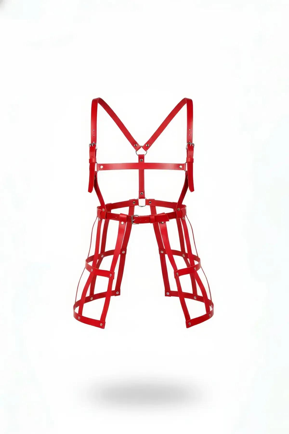 Full Body Cage Harness with Thigh Cages