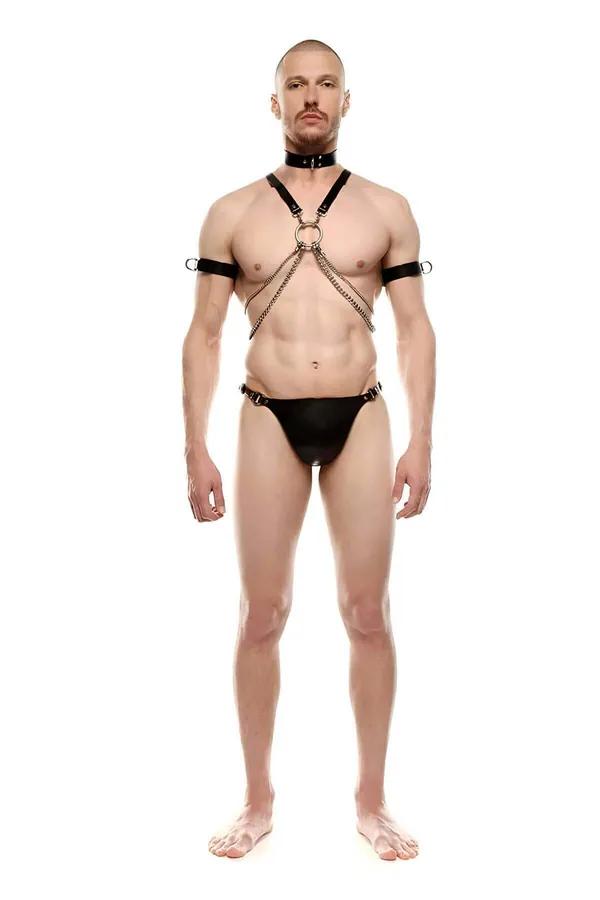 Chain & O-Ring Body Harness with Armbands