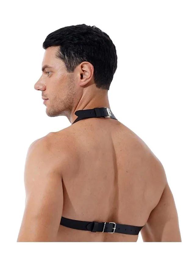 Chest Harness with O-Ring and Chain Detail