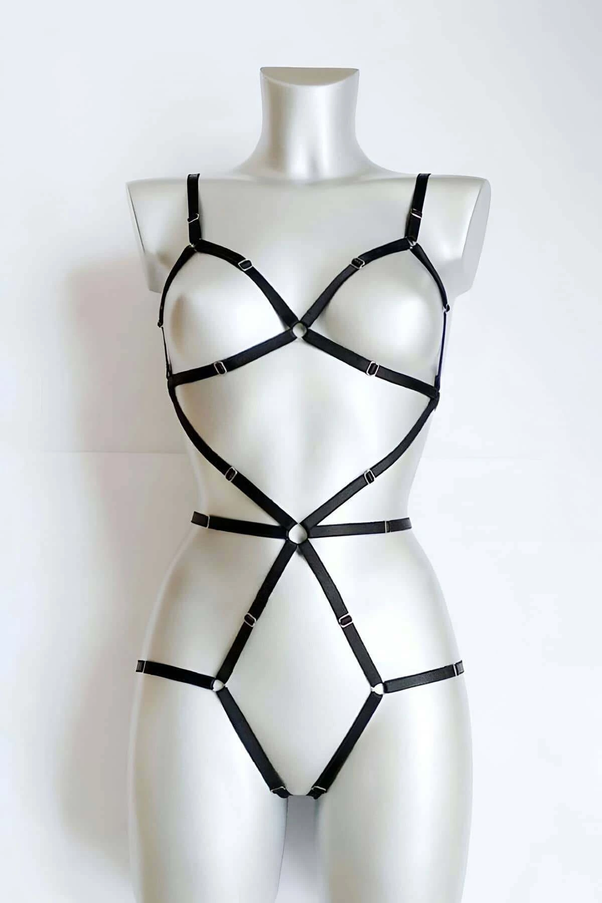 Vücudu Seksi Gösteren Lastik Harness - APFT371