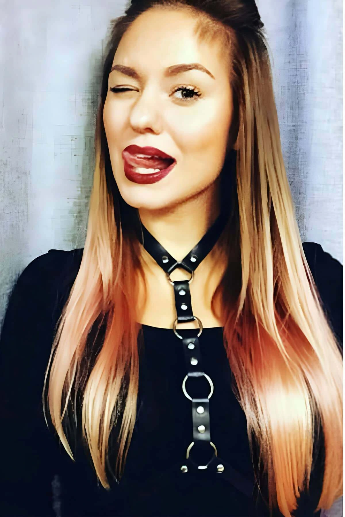 Parçalı Şık Deri Göğüs Harness - APFT307