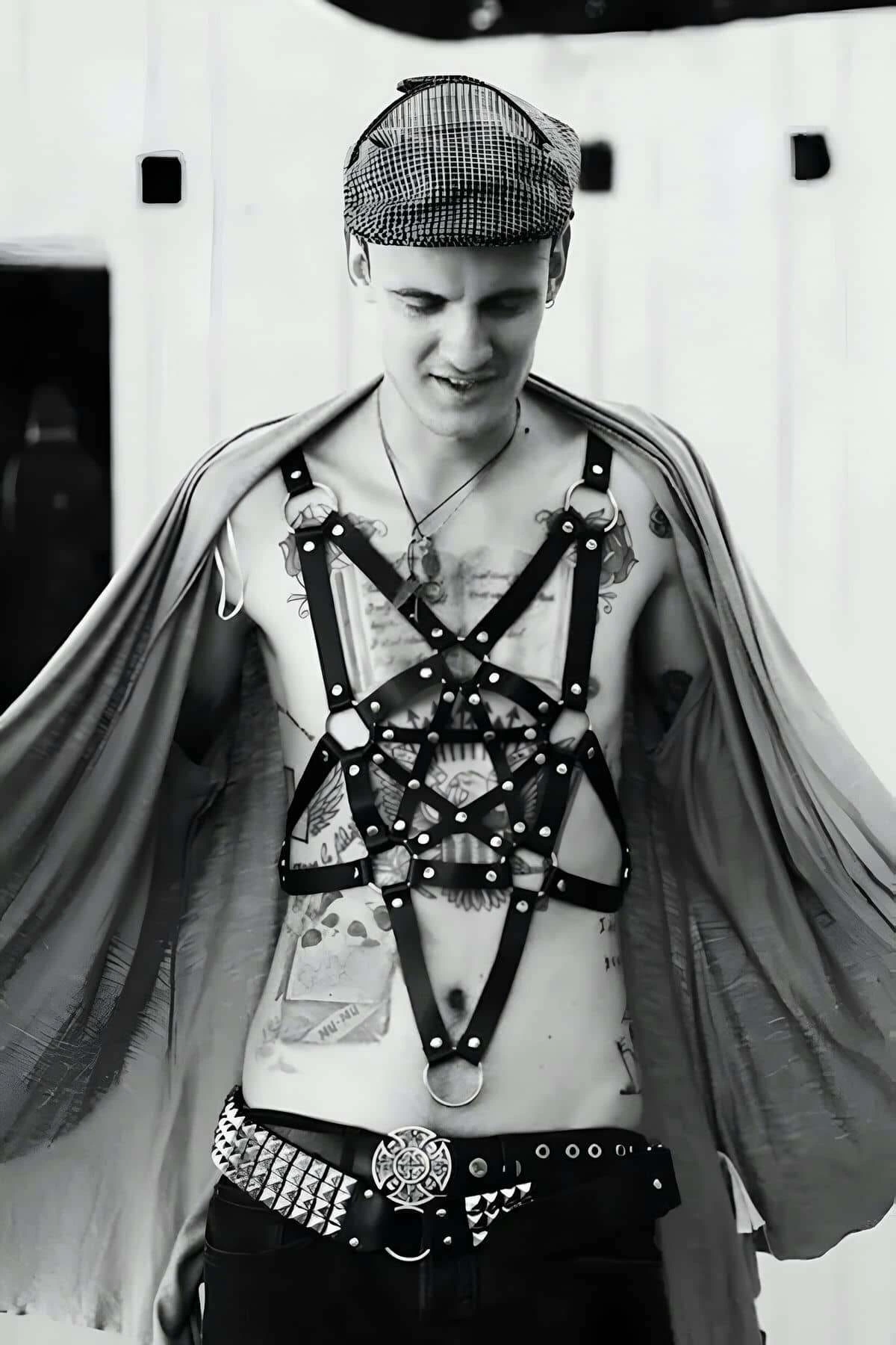 Seksi Erkek Deri Aksesuar Club Giysileri