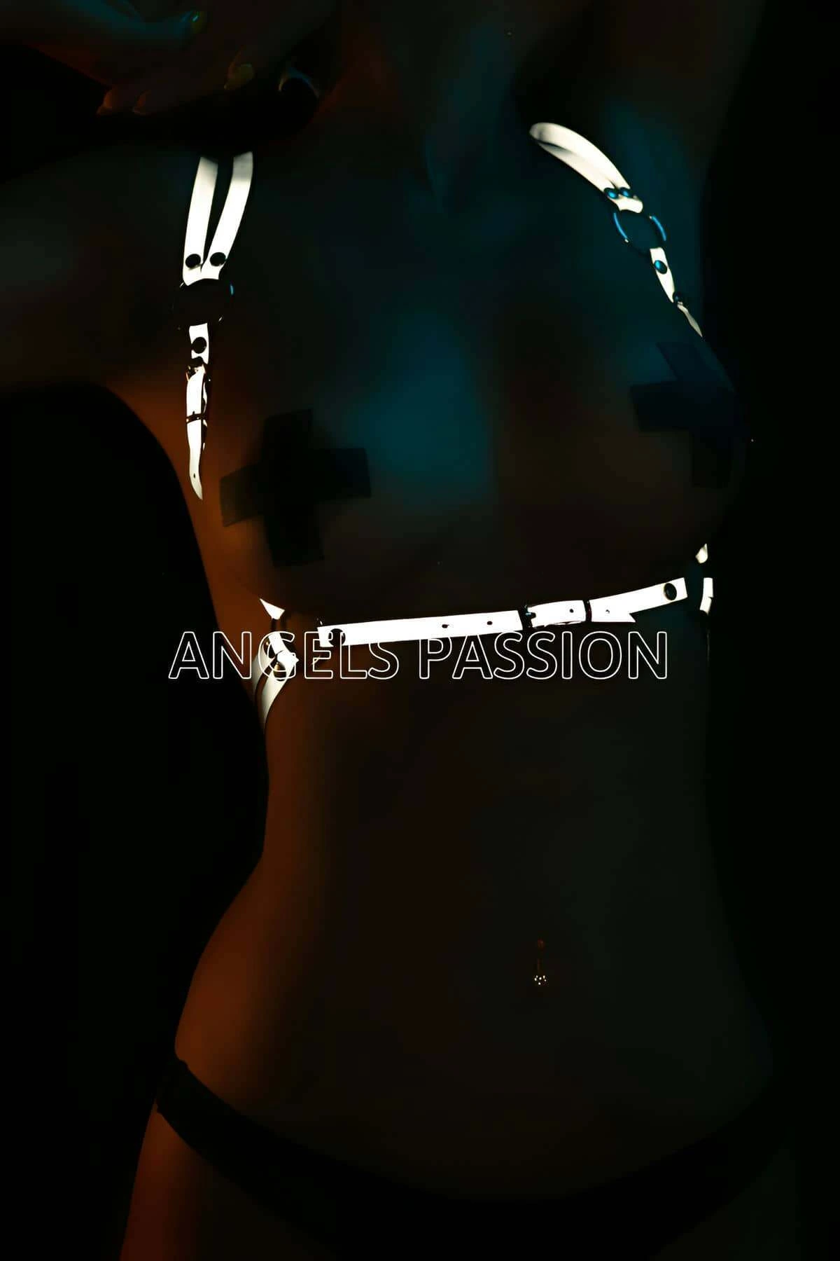 White Reflective Thin Vest Harness - APFT194