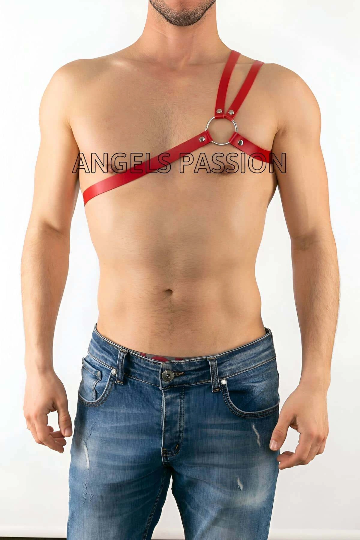 Leather Men's Arm and Shoulder Harness, Single Shoulder Men's Harness - APFTM20