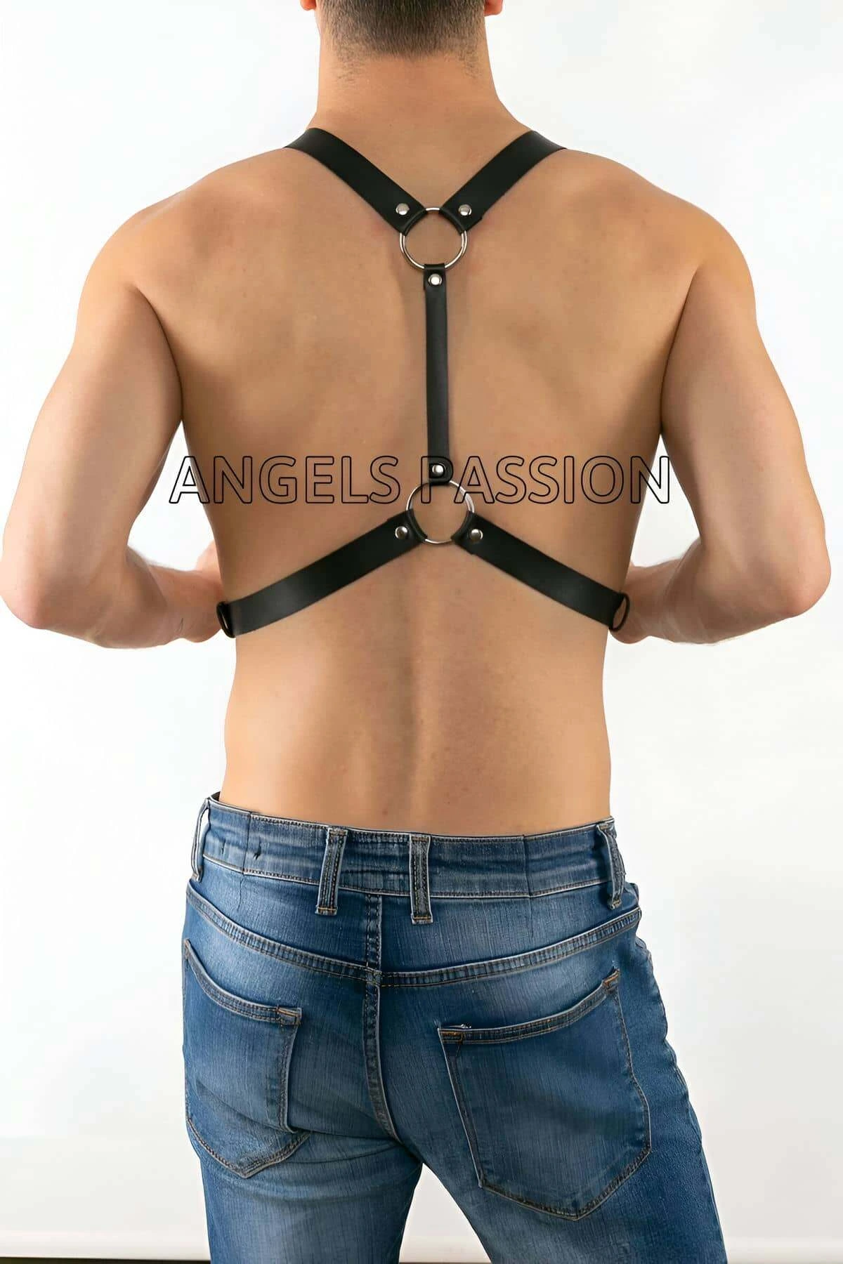 Erkek Göğüs Harness - Sexy Erkek Harness - Erkek Deri Aksesuar - APFTM27