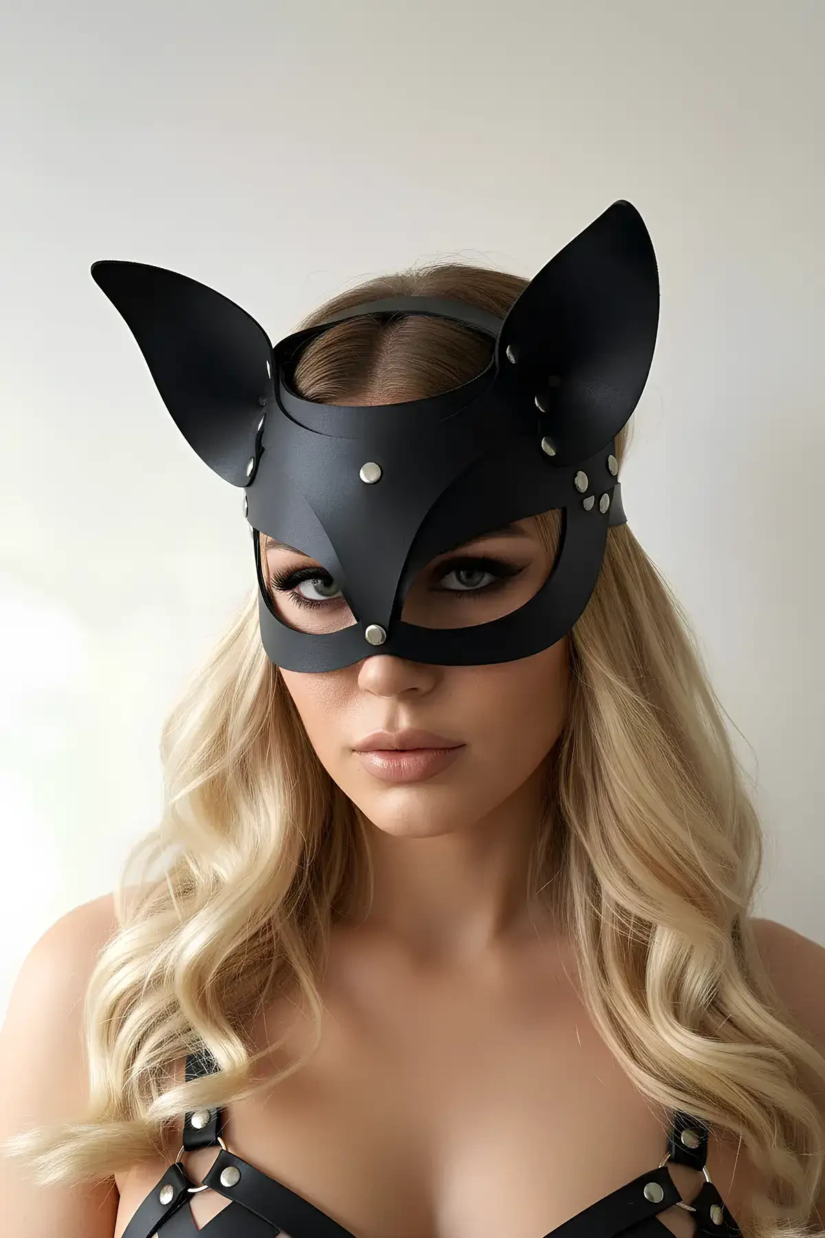 Leather Cat Mask, Leather Mask, Mask Types - APFT557