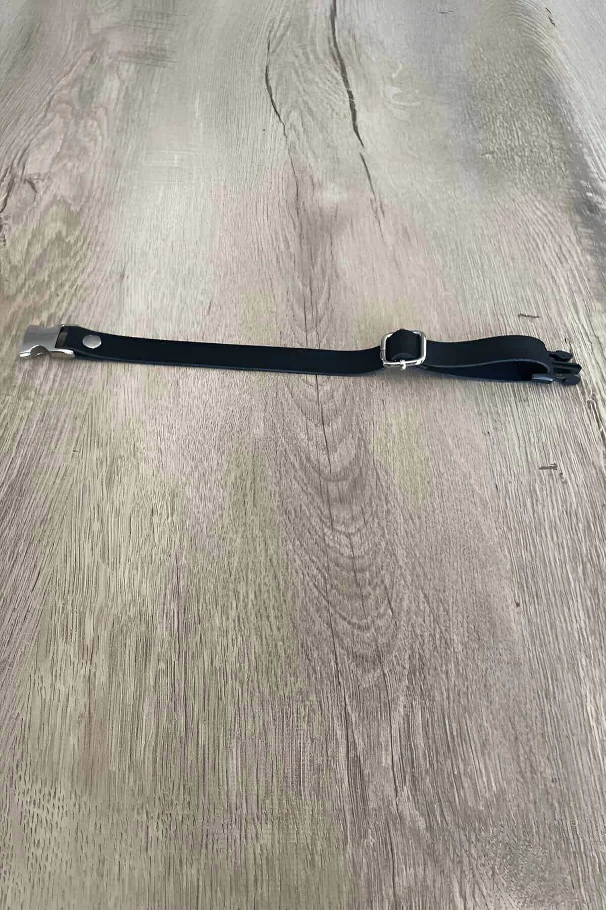 Cat Black Leather Collar, Walking Collar - NPC004