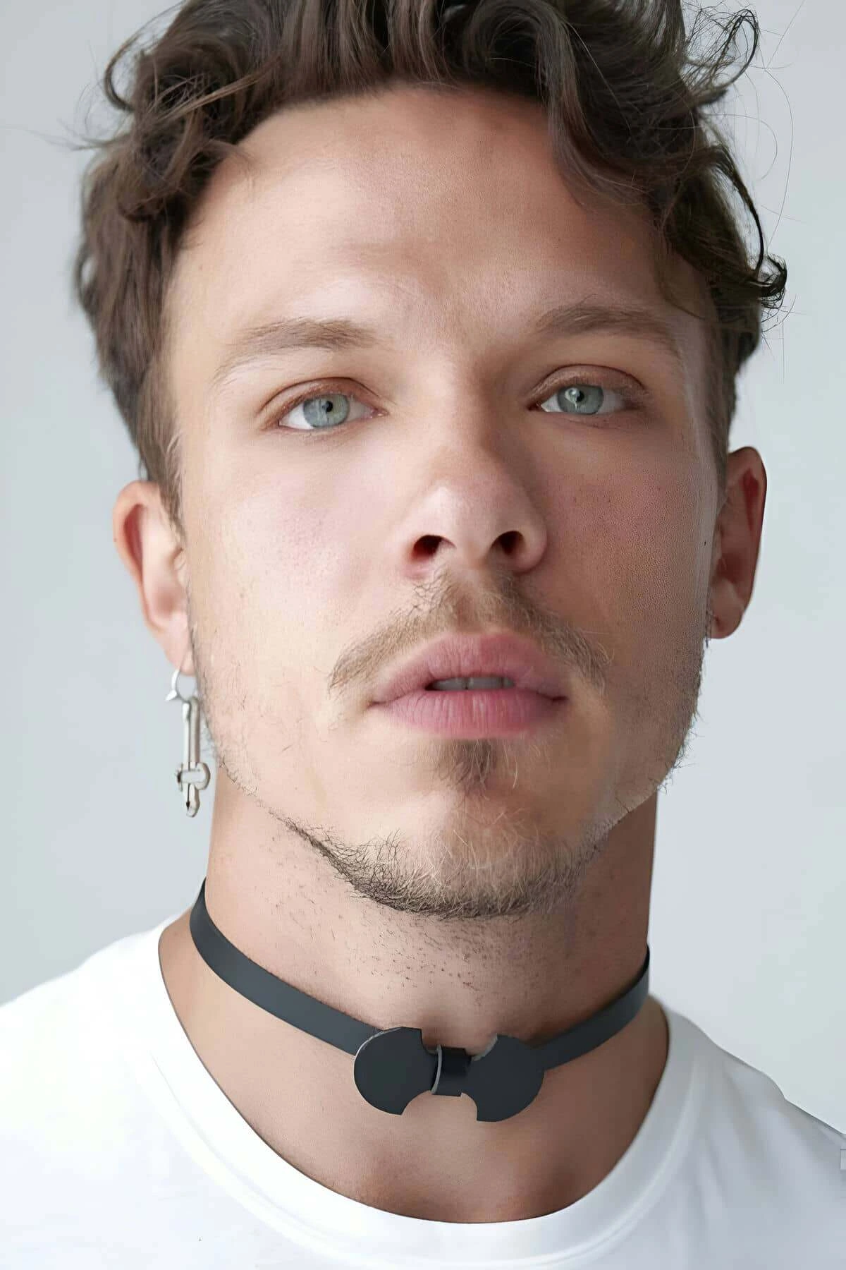 Men's Sexy Neck Collar Leather Harness - APFTM87