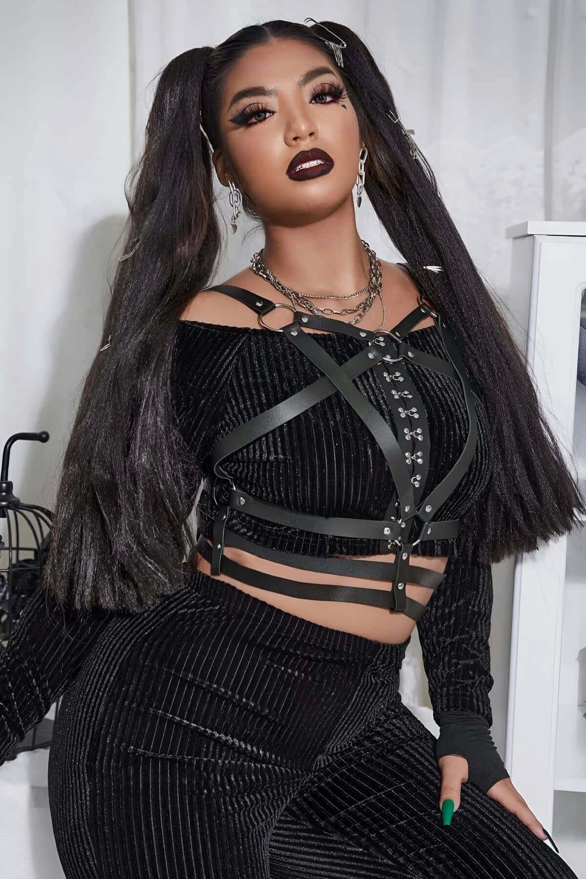 Fantazi Deri Göğüs Harness, Kadın Göğüs Üzeri Harness - APFT955