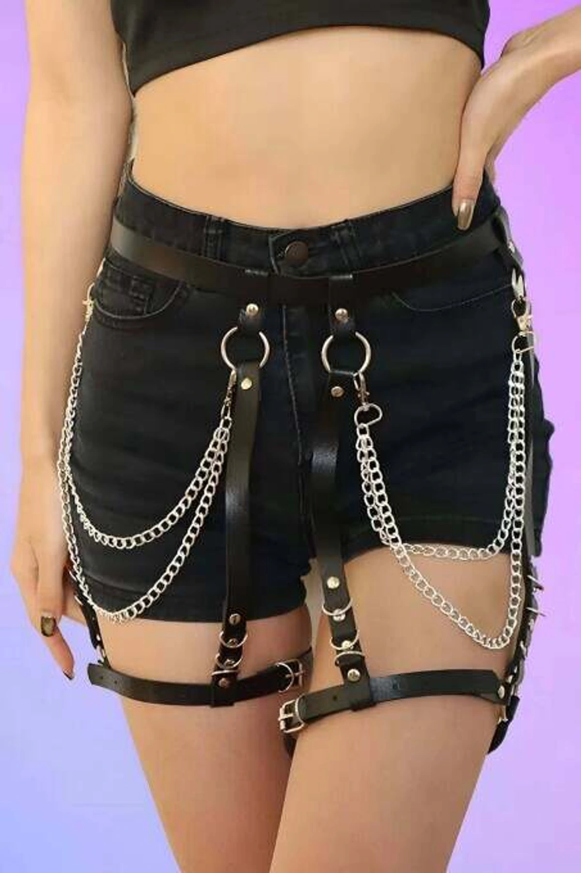 Sexy Garter Harness with Chain - APFT958