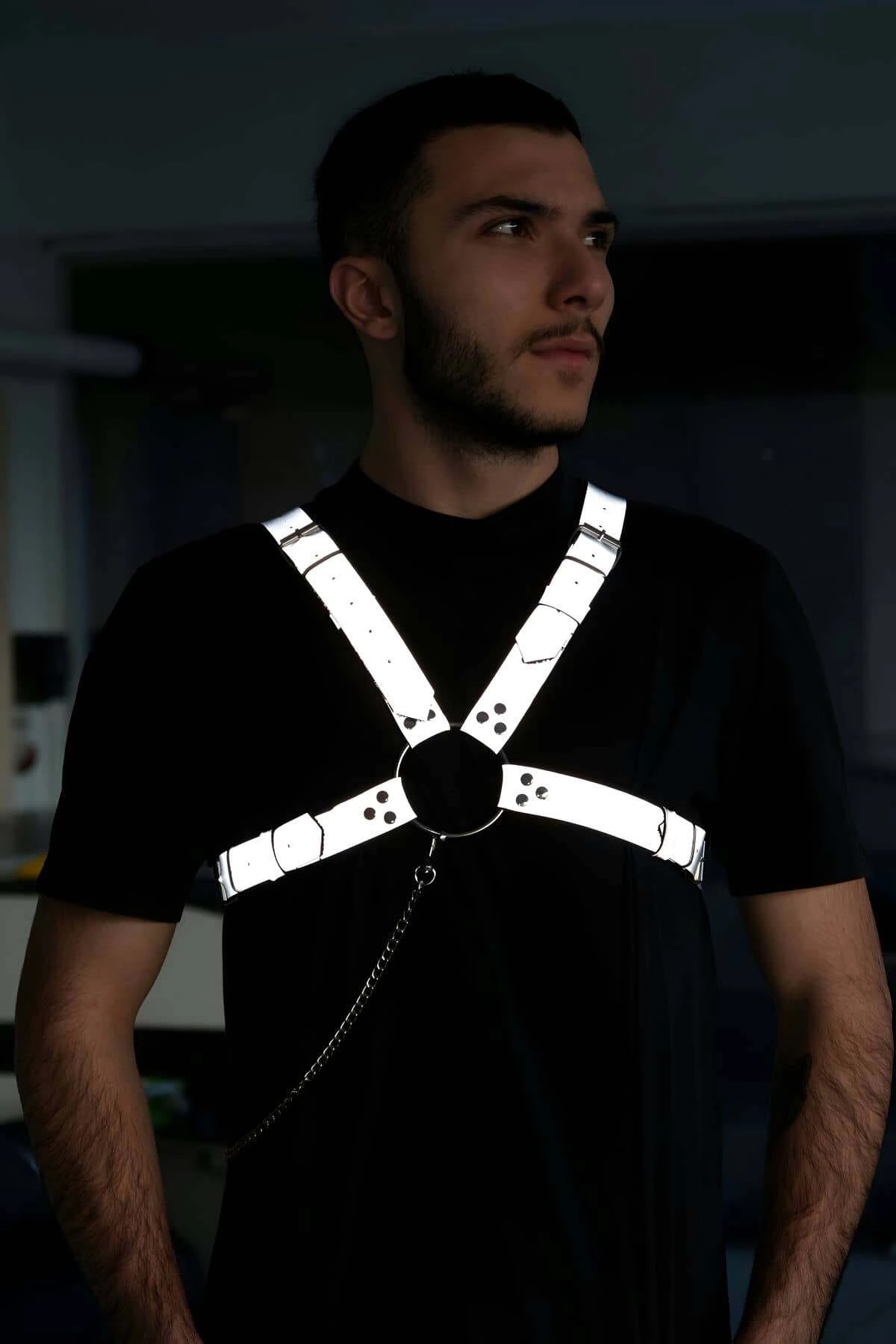 Glow in the Dark Reflective Men's Chest Belt - APFTM95