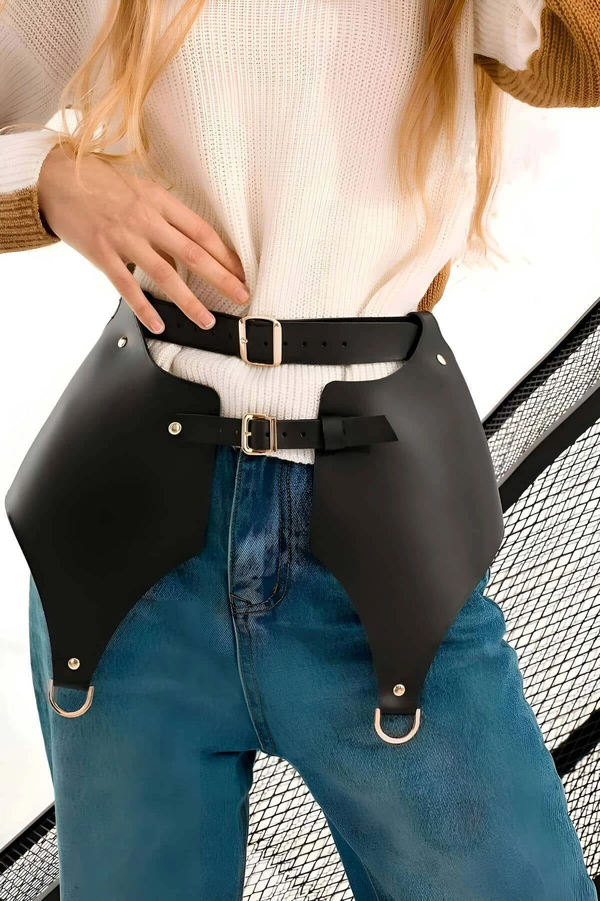 Sexy Leather Skirt Harness for Daily Use - APFT1119
