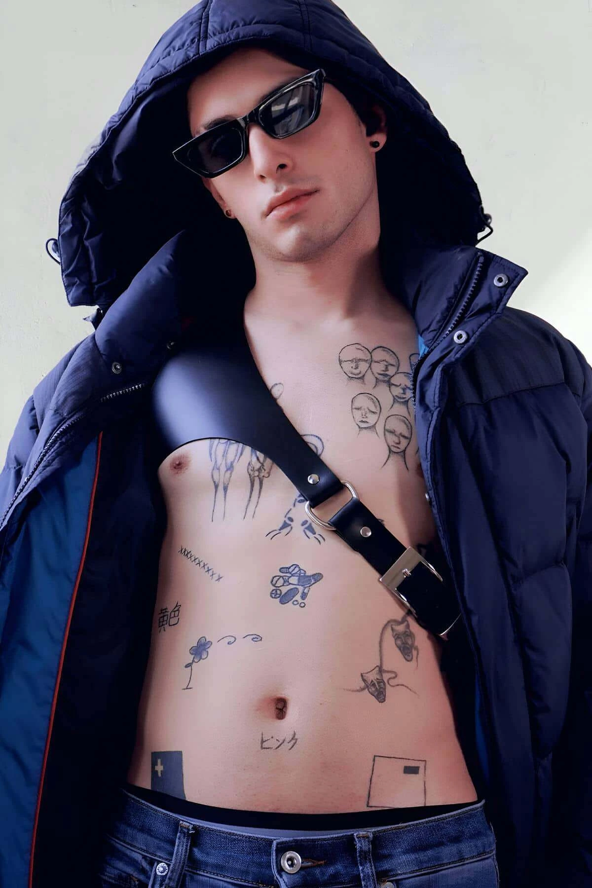 Men's Leather Single Shoulder Strap Harness, Men's Leather Accessory - APFTM123