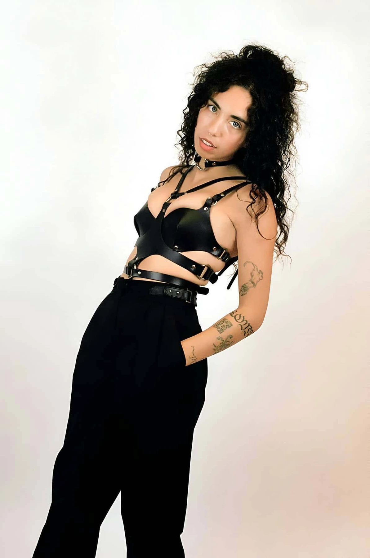 Deri Sütyen, Choker ve Göğüs Harness, Tarz Festival Giyim Ürünleri - APFT1296