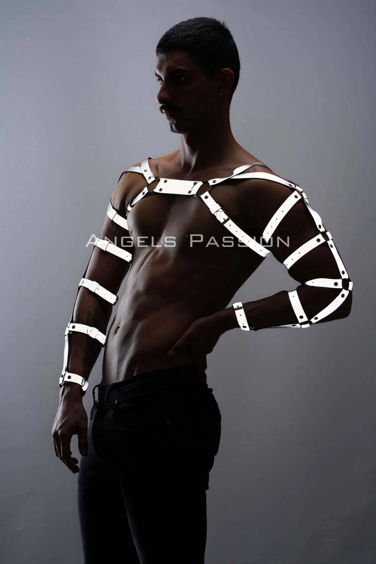 Reflective (Reflected in the Dark) Men's Wrist - Arm - Shoulder Harness - APFTM5