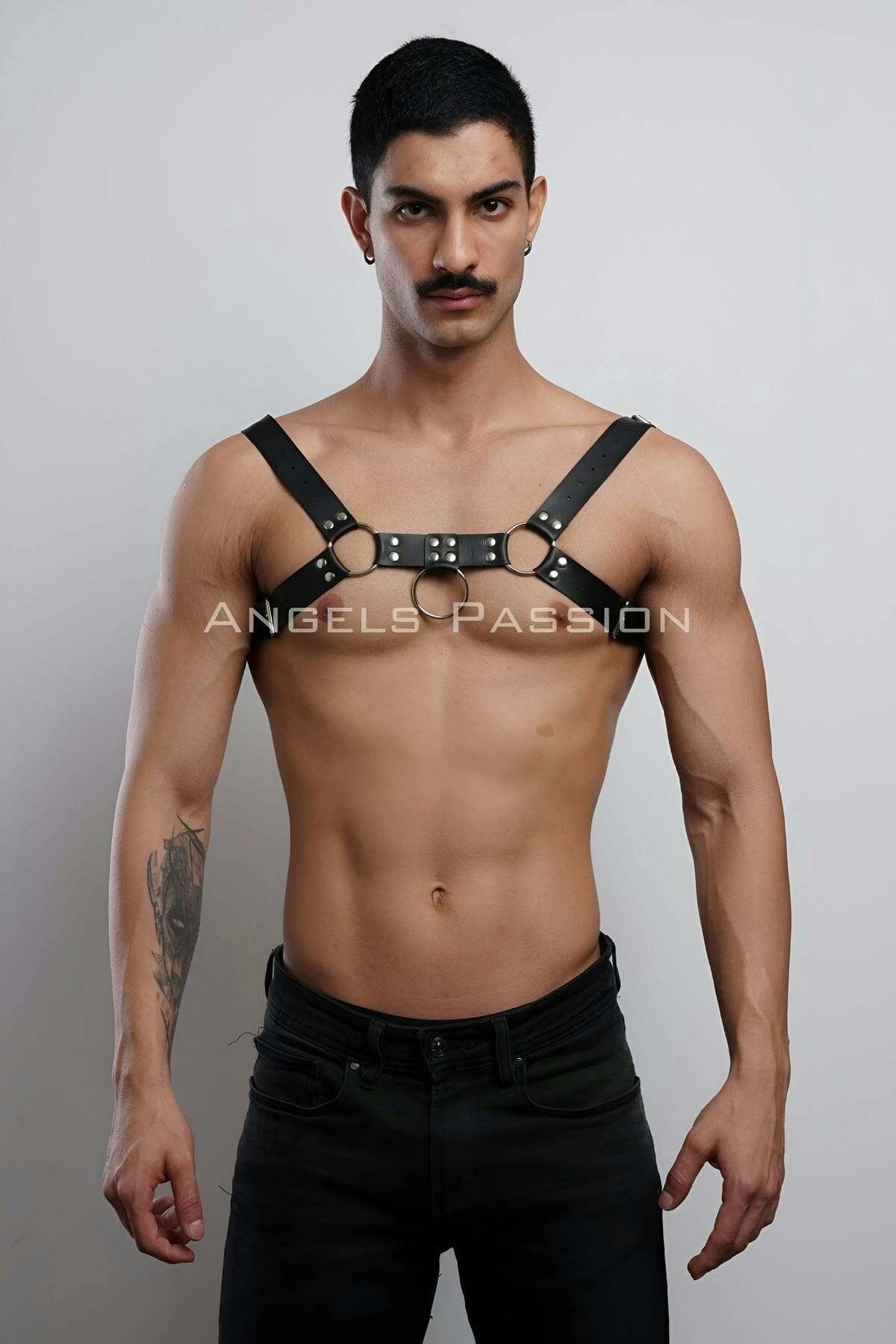 Men's Chest Harness, Fancy Wear Leather Harness - APFTM7