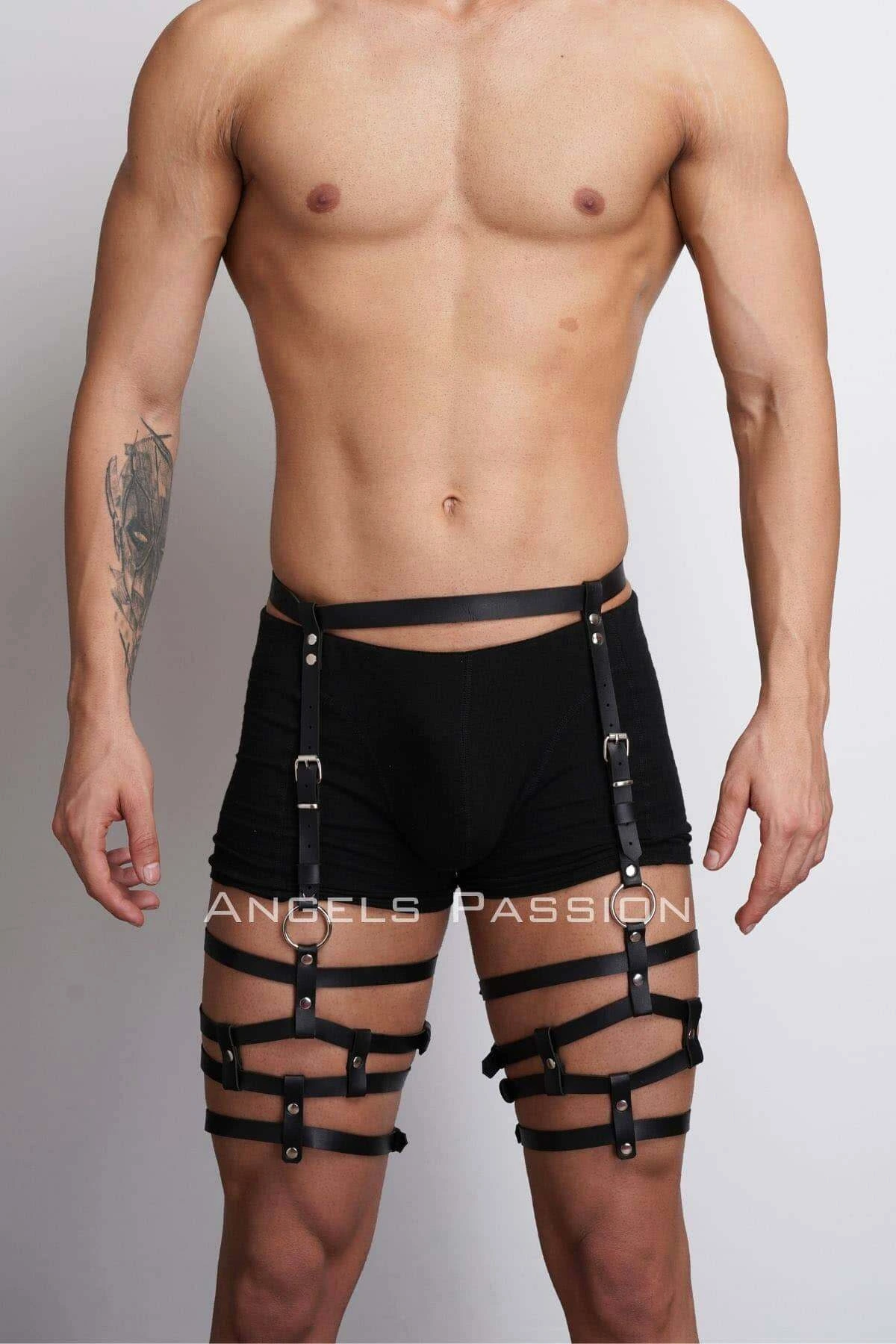 Men's Leg Harness, Leg Belt and Leg Accessory, Stylish Men's Leg Belt - APFTM173
