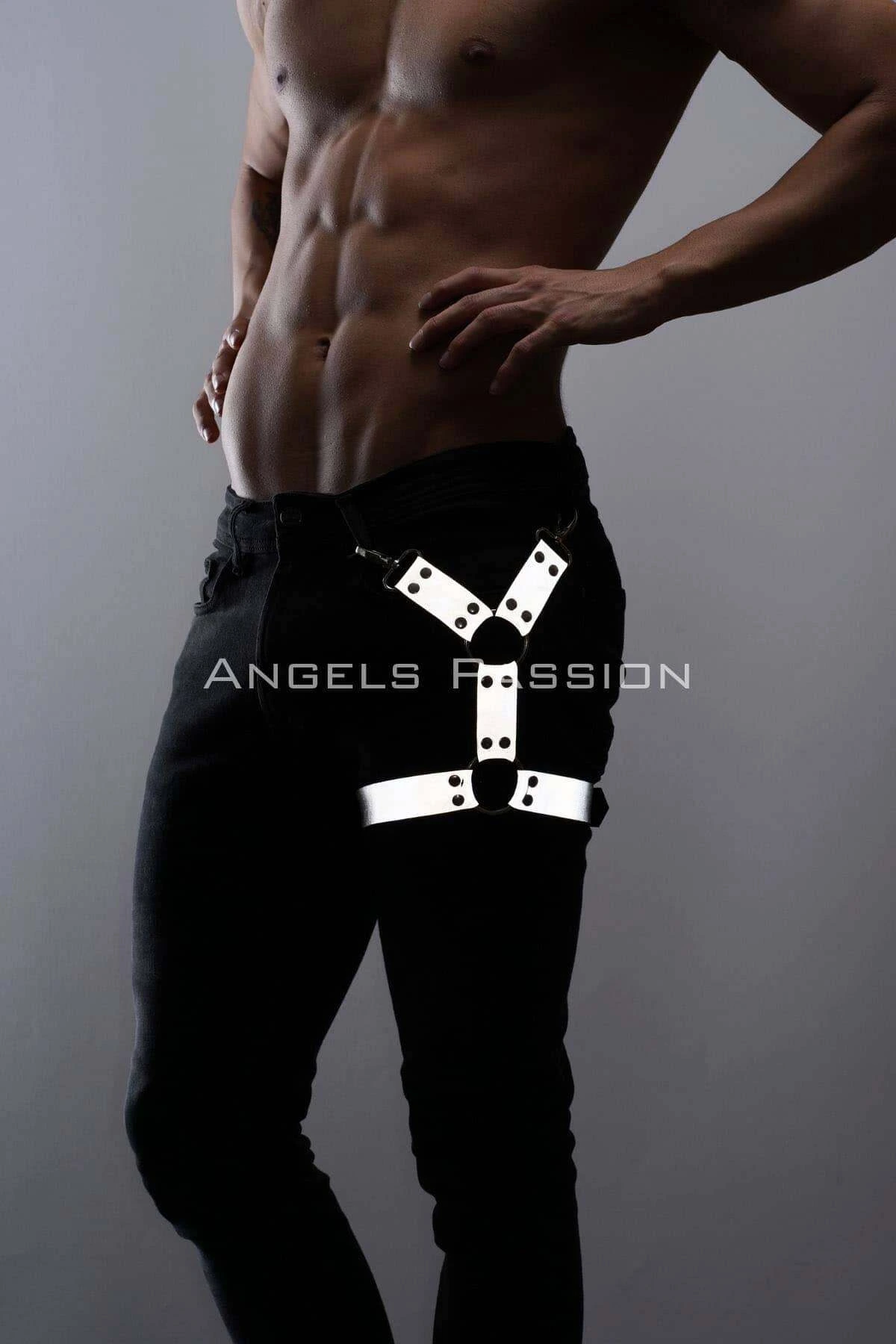 Reflective Men's Leg Harness, Stylish Party Accessory - APFTM51