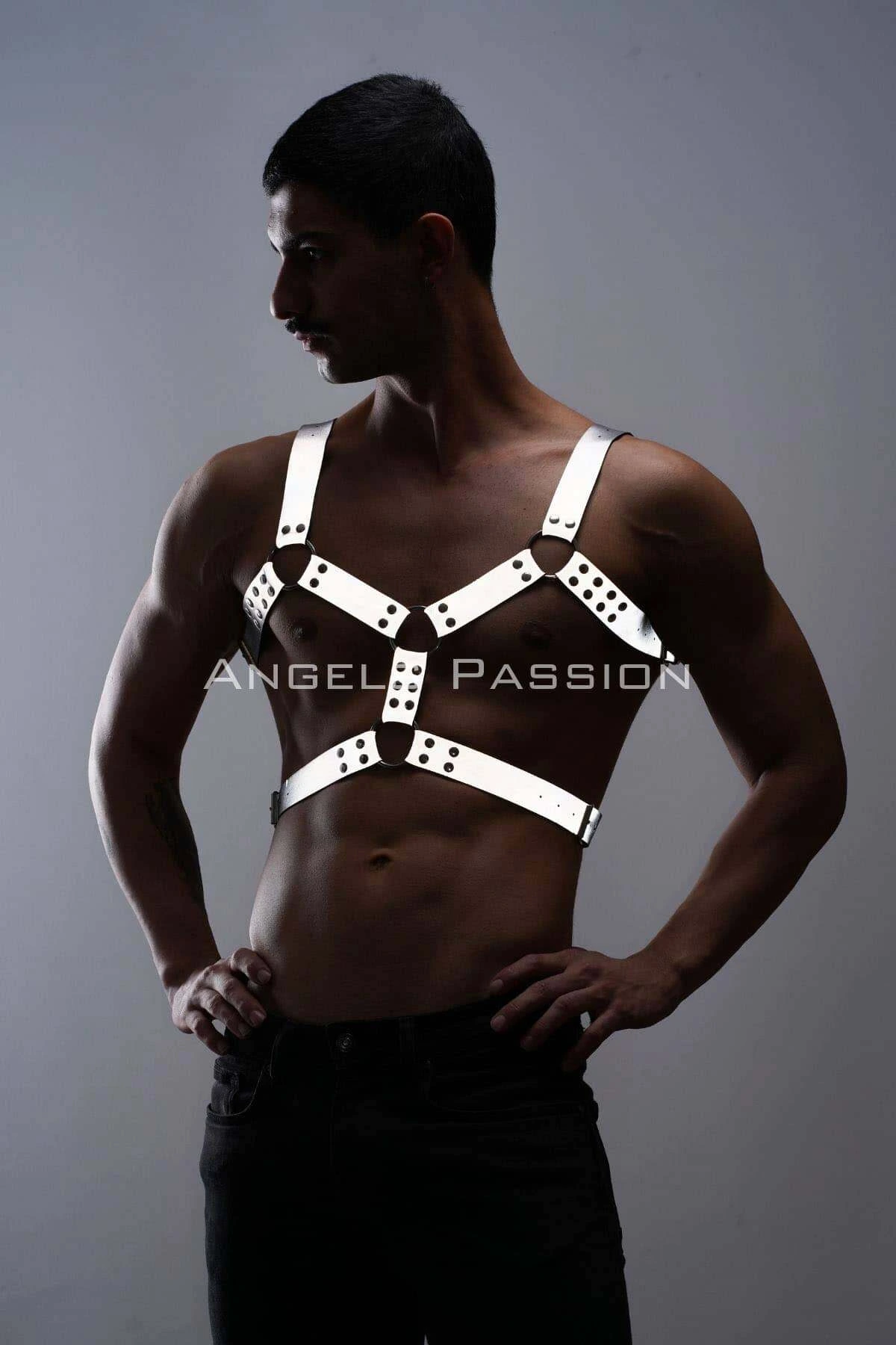 Erkek Göğüs Harness - Reflektörlü (Karanlıkta Yansıyan) Göğüs Harness - APFTM78