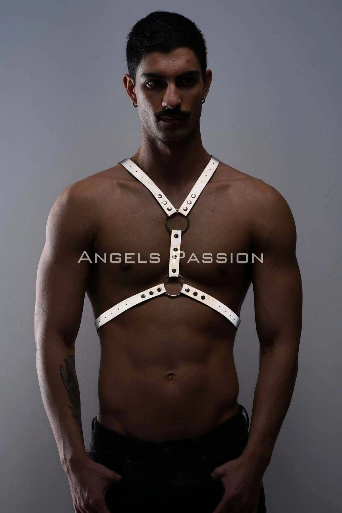 Glow in the Dark (Reflective) Men's Chest Harness, Men's Party Wear - APFTM108