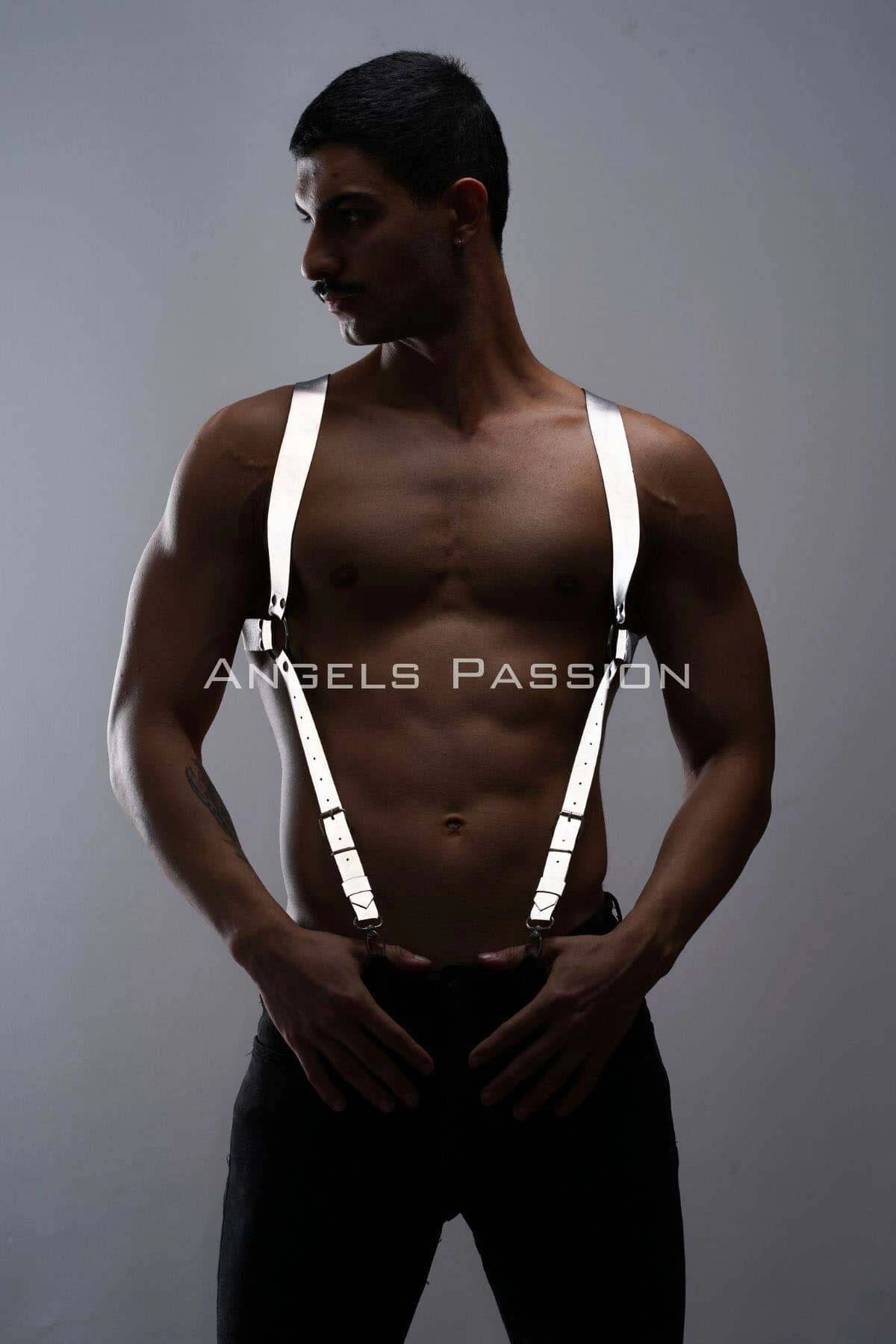 Glow in the Dark (Reflective) Men's Trouser Suspenders, Men's Shoulder Belt - APFTM146