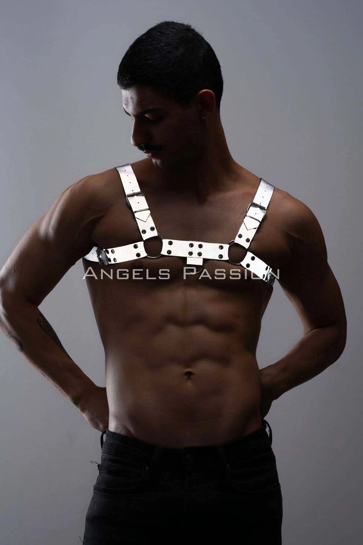Glow in the Dark - Reflective Men's Chest Harness, Men's Partywear - APFTM149