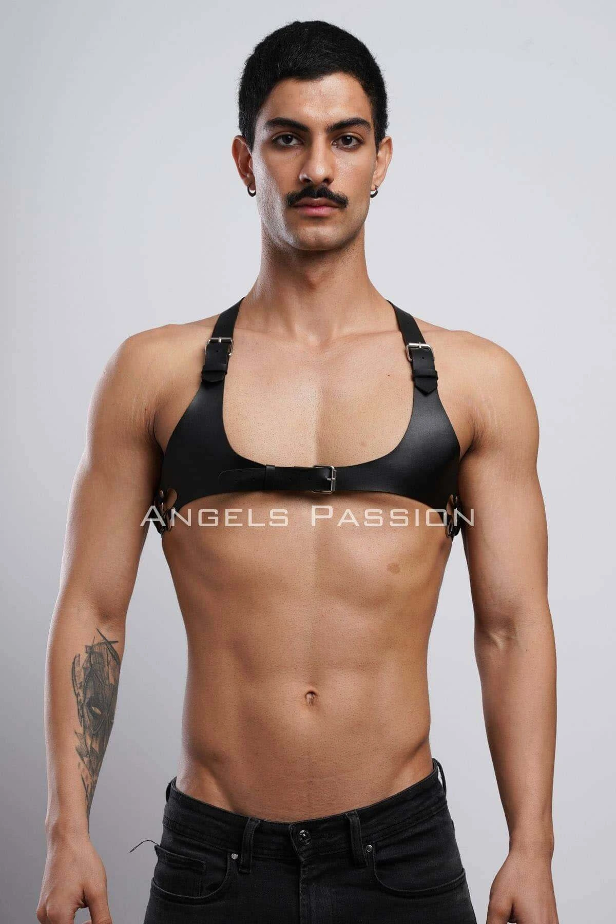 Leather Men's Chest Harness, Men's Chest Harness, Men's Chest Belt - APFTM144