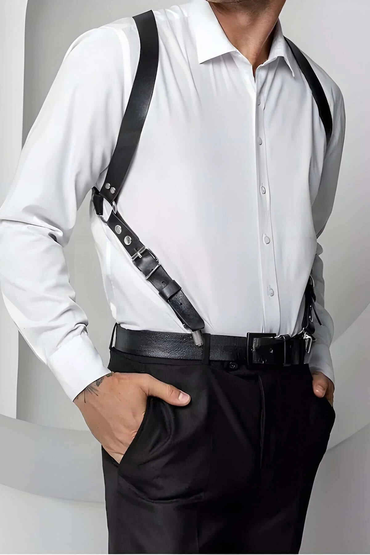 Stylish Men's Belt with Back Detail, Stylish Men's Belt, Men's T-shirt Belt - APFTM205