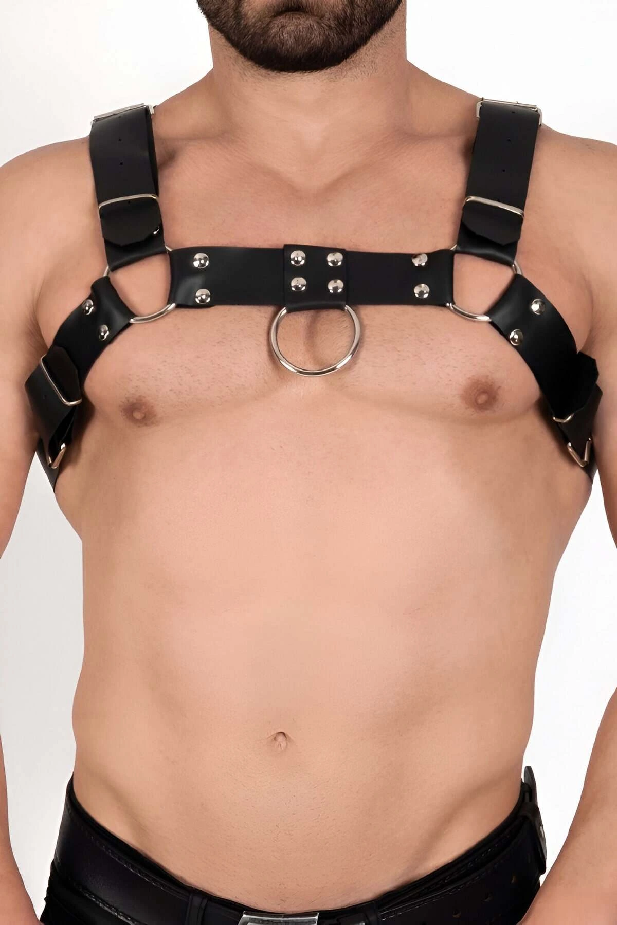 Erkek Göğüs Harness, Deri Erkek Fantazi Giyim, Erkek Clubwear - APFTM214