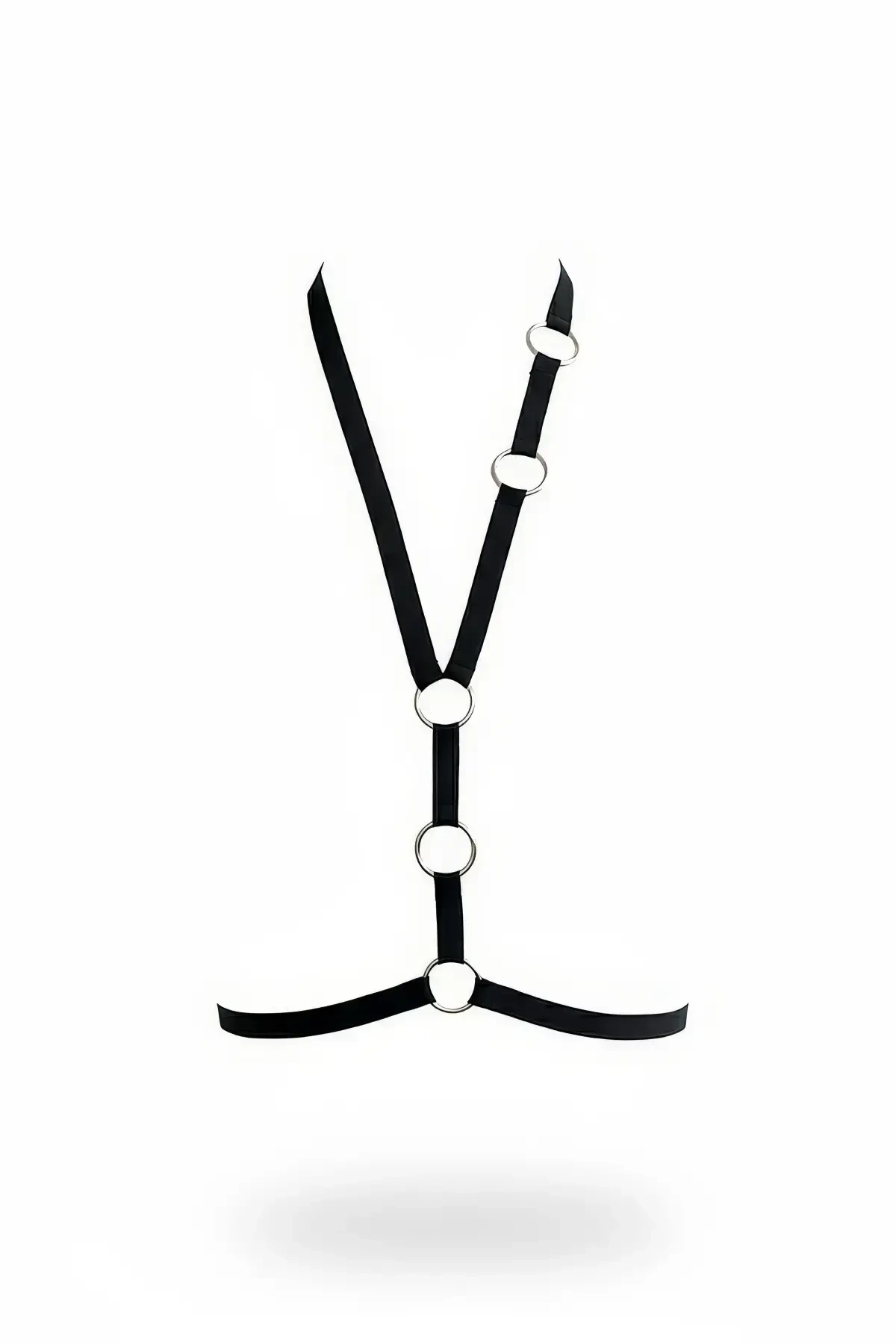 Siyah Kadın Kemer Halka Detaylı Vücut Aksesuarı - APFT101