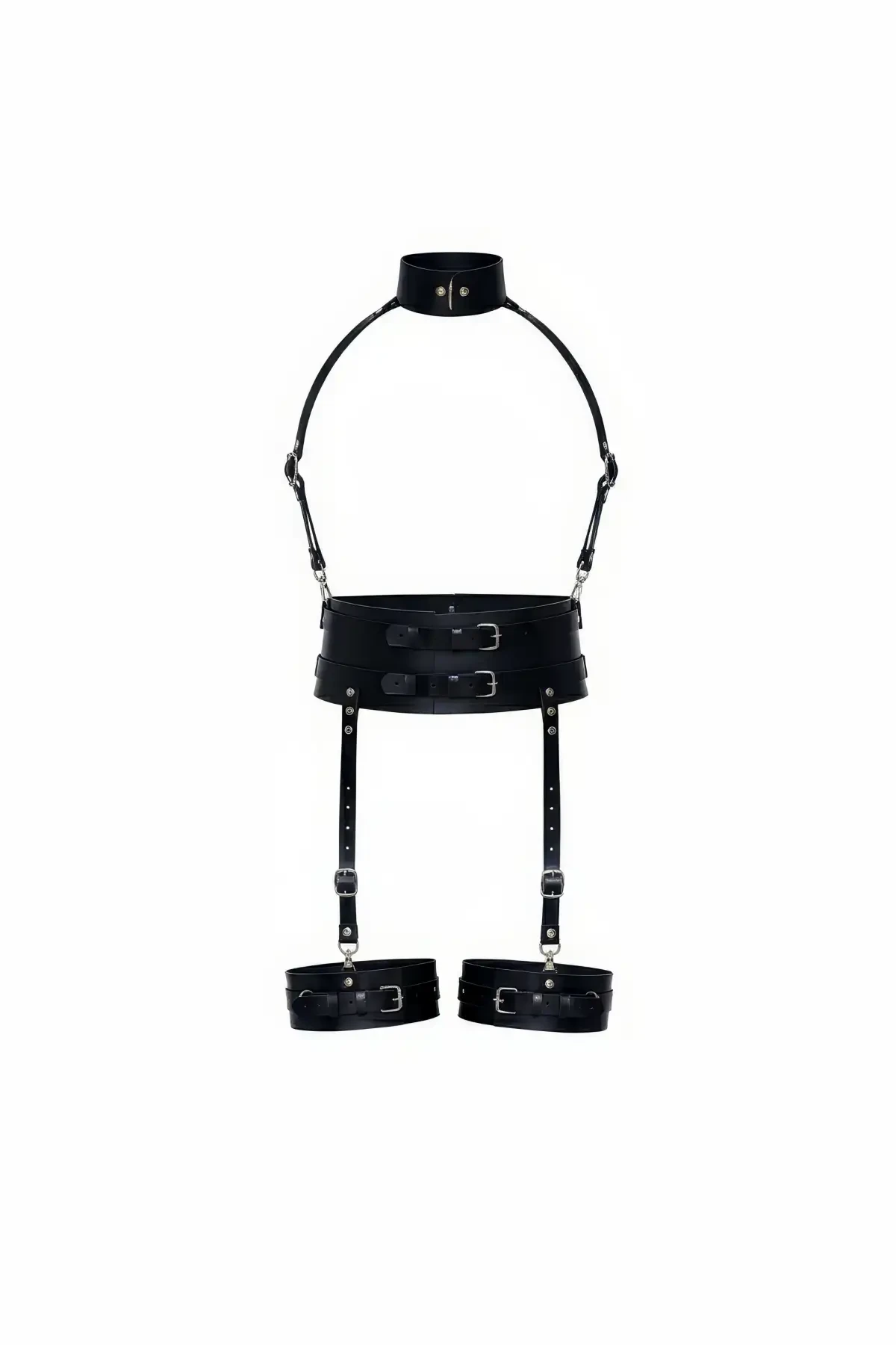 Siyah Harness Takım Geniş Bel Boyunluk Detaylı - APFT1031