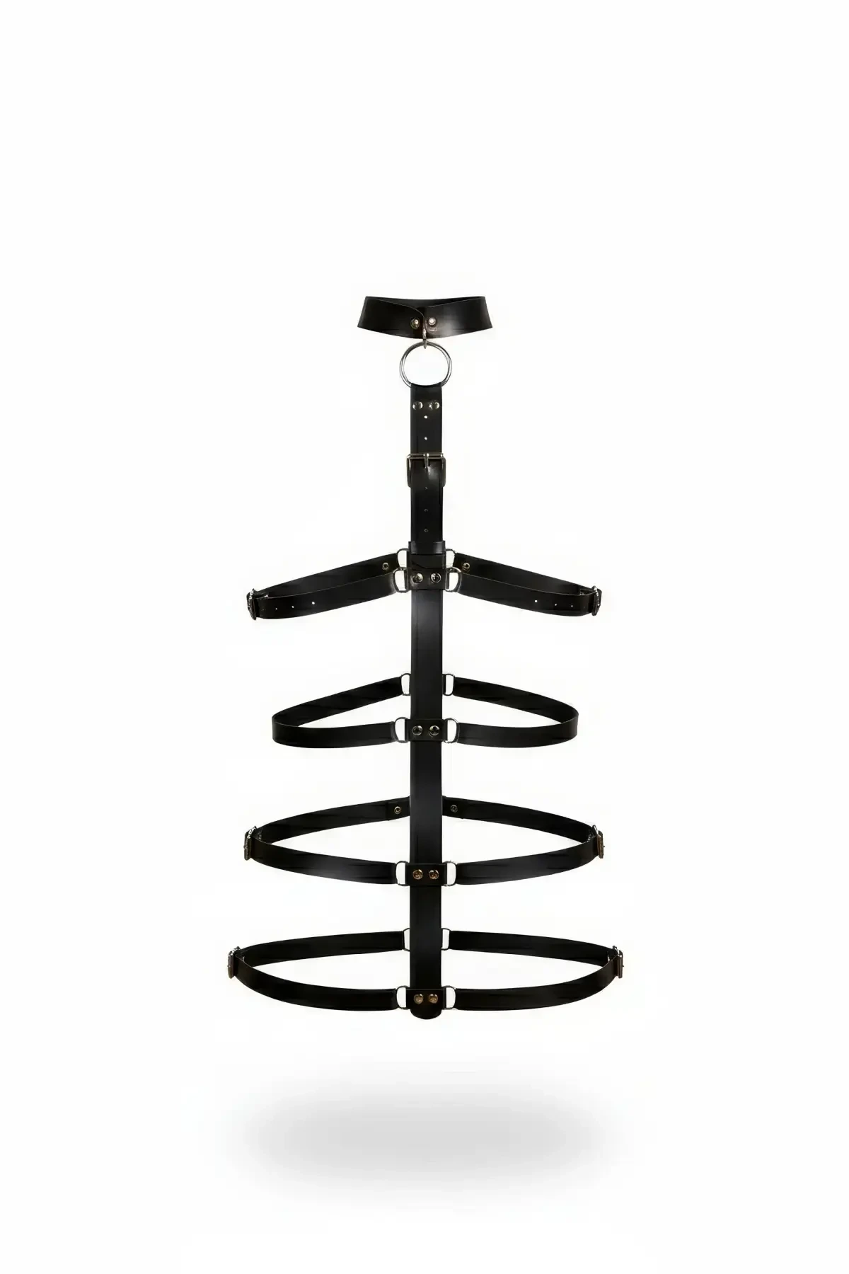 Black Whip - Handcuff Leather Body Cage Binding - APFT1061