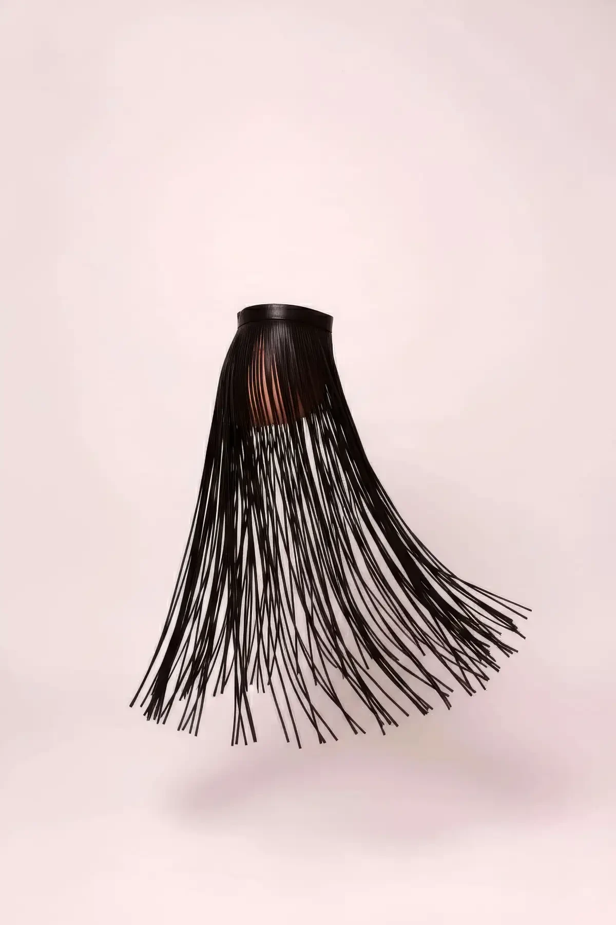 Black Skirt Long Skirt with Thread Detail High Waist Skirt - APFT1088