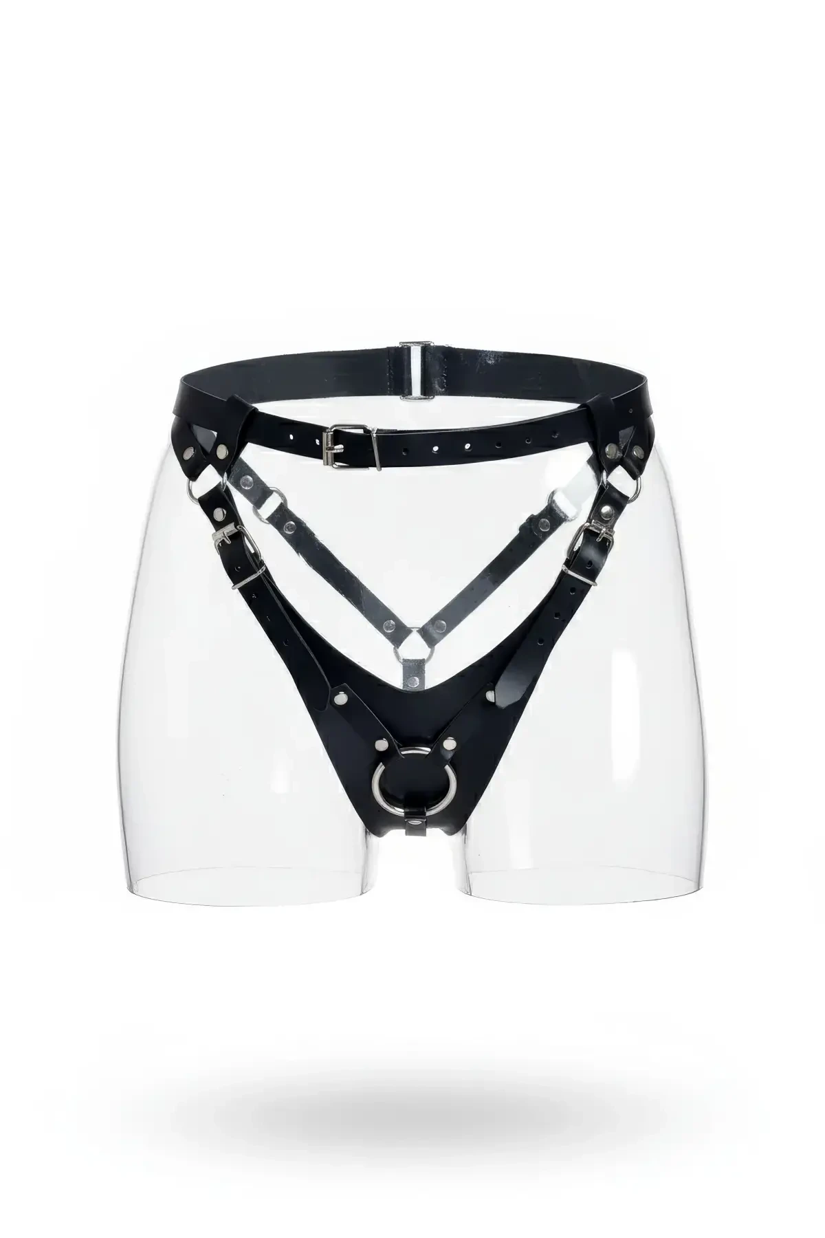 Siyah Kadın Kemer Deri Vücut Tokalı Aksesuar - APFT1281