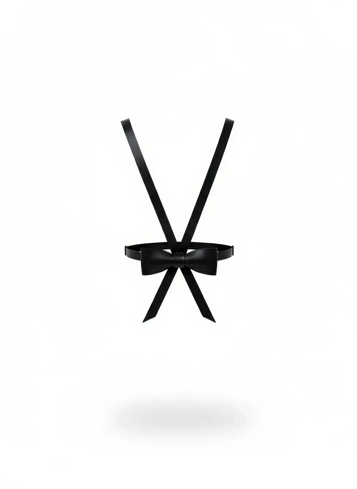 Siyah Kadın Kemer Papyon Detaylı İnce Bel Aksesuarı - APFT177