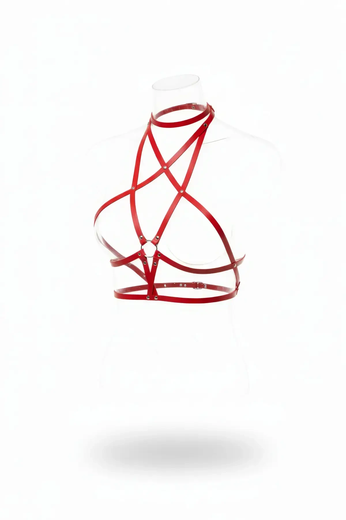 Kırmızı Kadın Kemer Deri Vücut Aksesuarı - APFT180