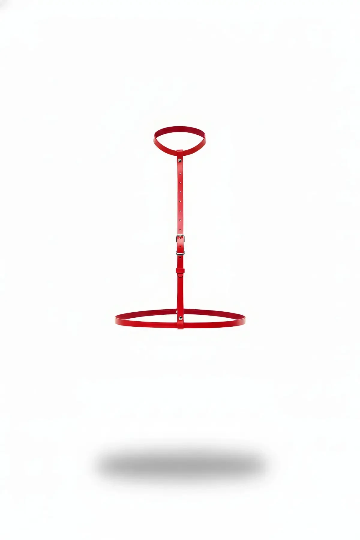 Kırmızı Kadın Kemer İnce Deri Tokalı Vücut Aksesuarı - APFT188