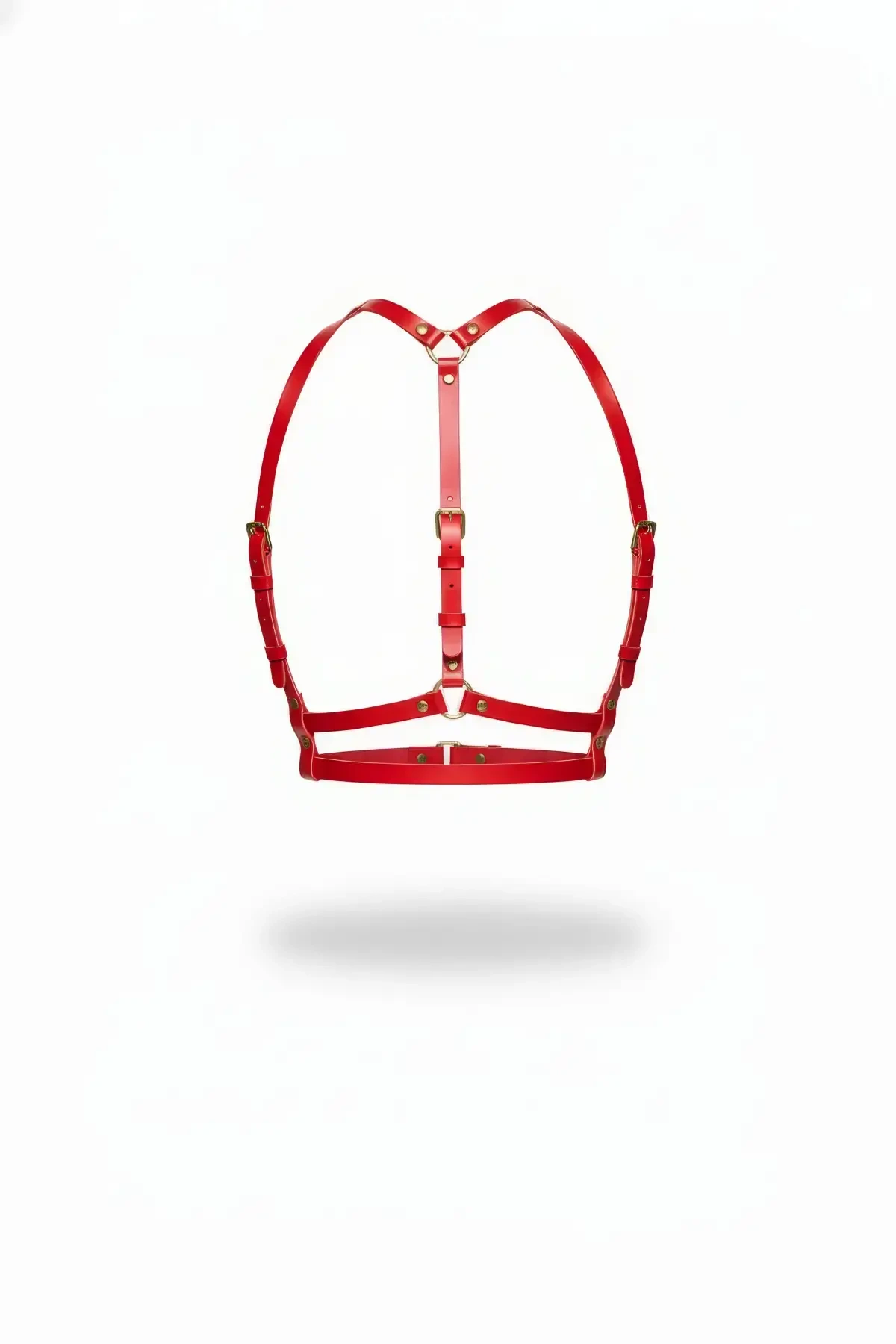 Kırmızı Kadın Kemer Deri Çoklu Şeritli Vücut Aksesuarı - APFT205