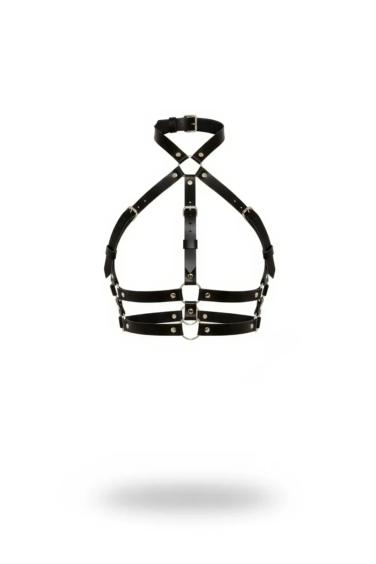 Siyah Kadın Kemer Çapraz Tokalı Vücut Aksesuarı - APFT218