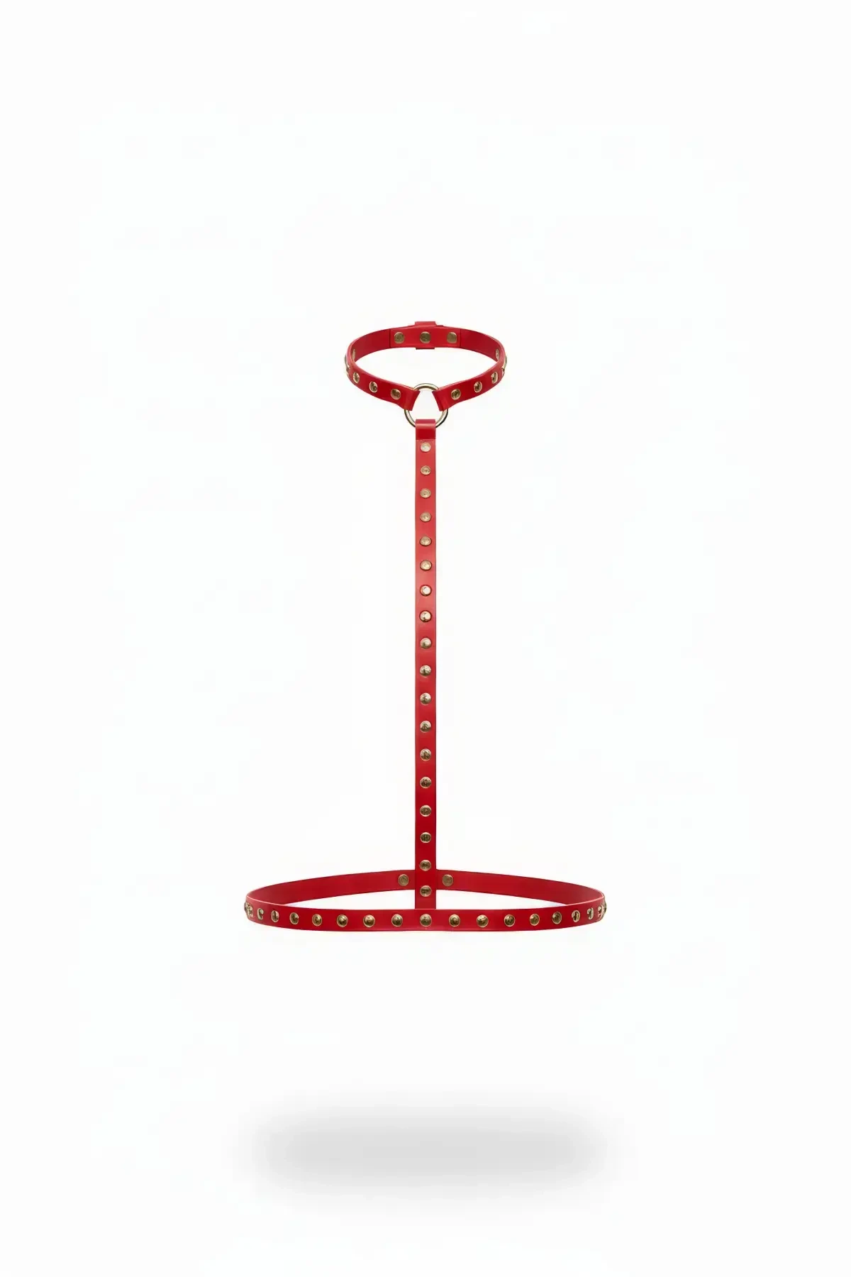 Kırmızı Kadın Kemer Zımba Detaylı Vücut Aksesuarı - APFT343