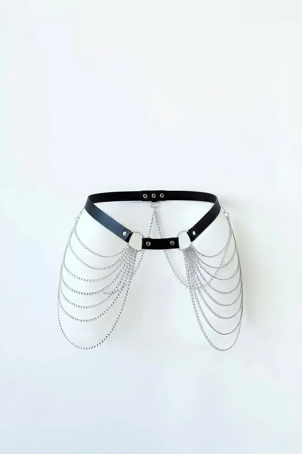 Siyah Kadın Kemer Çok Katmanlı Vücut Zinciri - APFT391