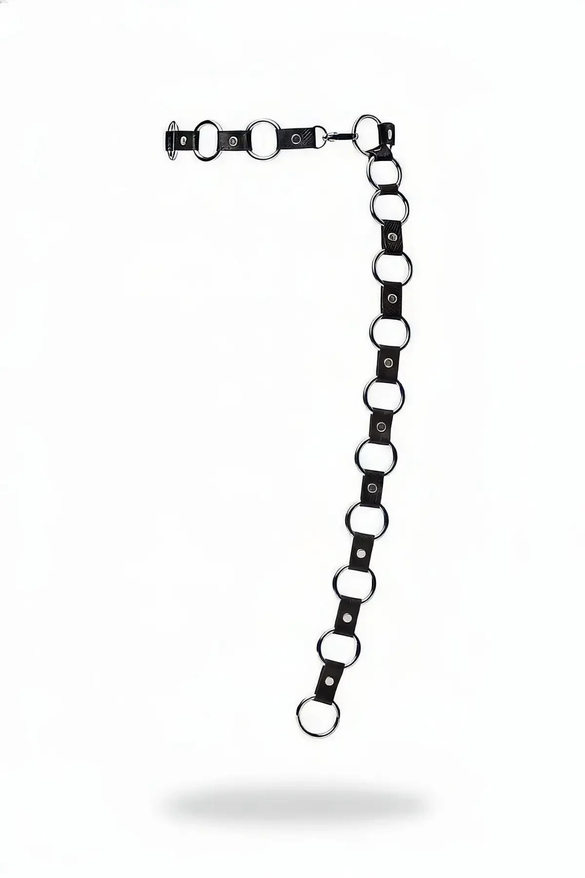 Siyah Kadın Kemer Metal Halka Detaylı Bel Aksesuarı - APFT427