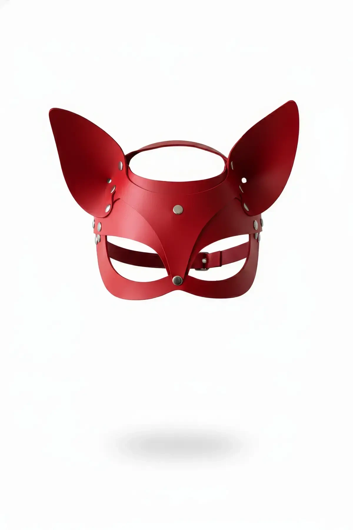 Red Mask Leather Cat Ears Party Costume - APFT557