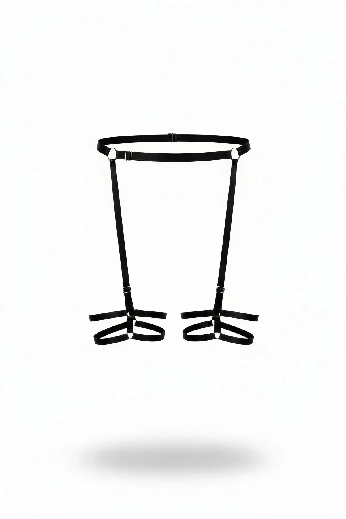 Black Garter Harness with Adjustable Leg Belt - APFT591