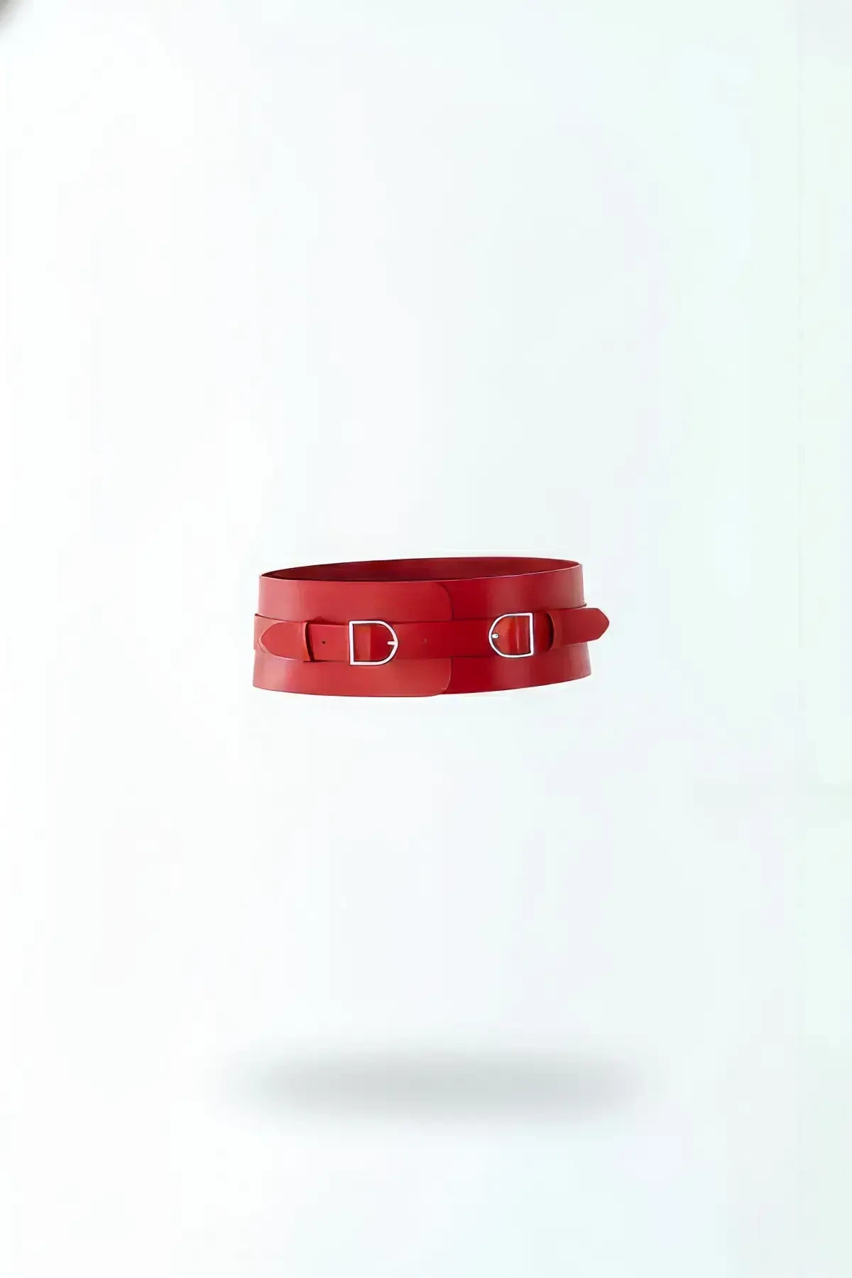 Kırmızı Kadın Kemer Geniş Korse Tipi Deri Kemer - APFT875